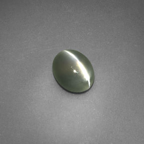 0.69캐럿 천연 그린 Chrysoberyl Cat's Eye, 투명한, 5.7×4.6 mm, 투명/반투명