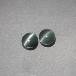 캐럿 천연 그린 Chrysoberyl Cat's Eye 보석, 라운드 컷, 3.71 mm, 투명한
