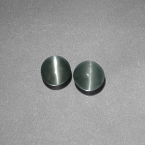 캐럿 천연 그린 Chrysoberyl Cat's Eye 보석, 라운드 컷, 3.71 mm, 투명한