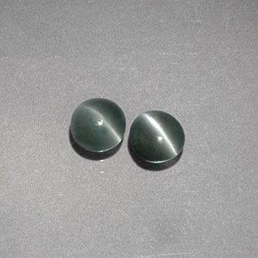 캐럿 천연 그린 Chrysoberyl Cat's Eye 보석, 라운드 컷, 3.71 mm, 투명한