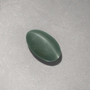 1.17캐럿 천연 그린 Chrysoberyl Cat's Eye, 타원형 컷, 7.1×4.6 mm, 불투명체