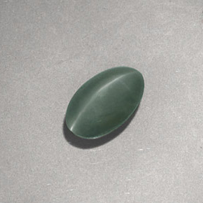 1.17캐럿 천연 그린 Chrysoberyl Cat's Eye, 타원형 컷, 7.1×4.6 mm, 불투명체