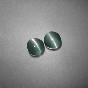 캐럿 천연 그린 Chrysoberyl Cat's Eye 보석, 라운드 컷, 3.92 mm, 투명한