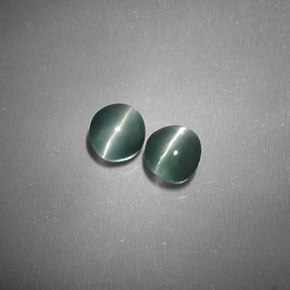 캐럿 천연 그린 Chrysoberyl Cat's Eye 보석, 라운드 컷, 3.92 mm, 투명한