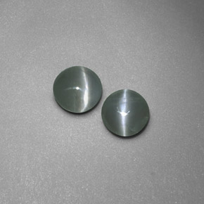 캐럿 천연 그린 Chrysoberyl Cat's Eye 보석, 투명한, 4.07 mm, 투명/반투명