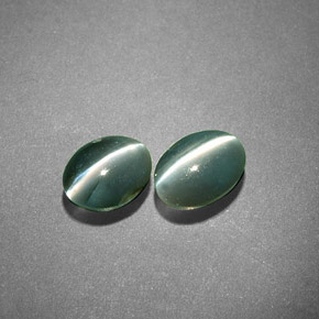 캐럿 천연 그린 Chrysoberyl Cat's Eye 보석, 타원형 컷, 5.2×4.1 mm, 투명한