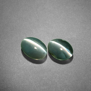 캐럿 천연 그린 Chrysoberyl Cat's Eye 보석, 타원형 컷, 5.2×4.1 mm, 투명한