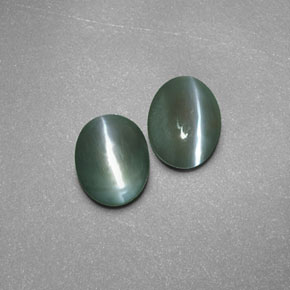 캐럿 천연 그린 Chrysoberyl Cat's Eye 보석, 투명한, 5.7×4.4 mm, 투명/반투명