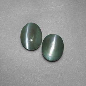 캐럿 천연 그린 Chrysoberyl Cat's Eye 보석, 투명한, 5.7×4.4 mm, 투명/반투명
