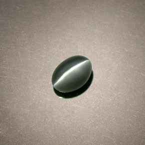 0.75캐럿 천연 그린 Chrysoberyl Cat's Eye, 타원형 컷, 5.4×3.8 mm, 불투명체