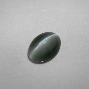 0.75캐럿 천연 그린 Chrysoberyl Cat's Eye, 투명한, 6×4.4 mm, 투명/반투명