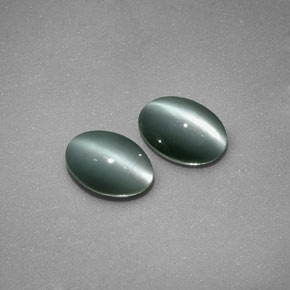 캐럿 천연 그린 Chrysoberyl Cat's Eye 보석, 타원형 컷, 5.9×4.1 mm, 불투명체