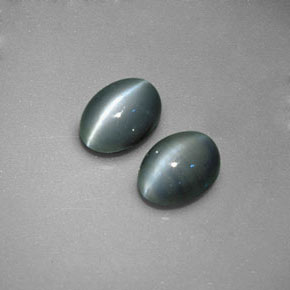 캐럿 천연 그린 Chrysoberyl Cat's Eye 보석, 타원형 컷, 5.4×4 mm, 불투명체