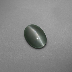 0.59캐럿 천연 그린 Chrysoberyl Cat's Eye, 타원형 컷, 6×4.2 mm, 투명한