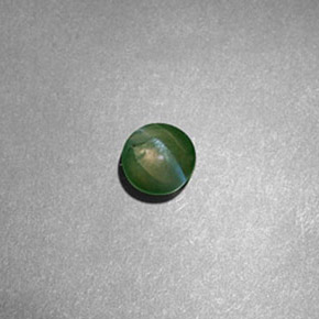 0.60캐럿 천연 그린 Chrysoberyl Cat's Eye, 라운드 컷, 4.81 mm, 투명한