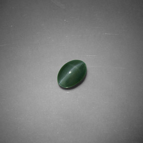 0.47캐럿 천연 그린 Chrysoberyl Cat's Eye, 타원형 컷, 5.7×4.1 mm, 투명한