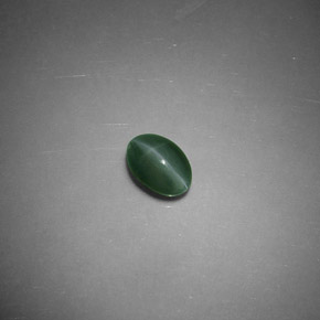 0.47캐럿 천연 그린 Chrysoberyl Cat's Eye, 타원형 컷, 5.7×4.1 mm, 투명한