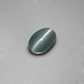 0.86캐럿 천연 그린 Chrysoberyl Cat's Eye, 투명한, 5.9×4.1 mm, 투명/반투명