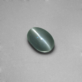 0.86캐럿 천연 그린 Chrysoberyl Cat's Eye, 투명한, 5.9×4.1 mm, 투명/반투명