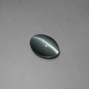 0.65캐럿 천연 그레이 Chrysoberyl Cat's Eye, 타원형 컷, 6×4.1 mm, 불투명체