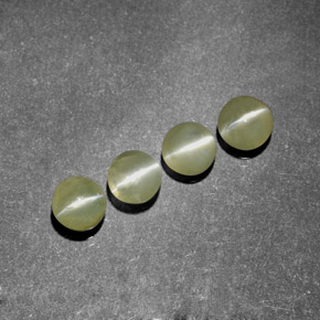캐럿 천연 노란빛 그린 Chrysoberyl Cat's Eye 보석, 투명한, 3.85 mm, 투명/반투명