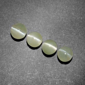캐럿 천연 그린 Chrysoberyl Cat's Eye 보석, 투명한, 4.34 mm, 투명/반투명