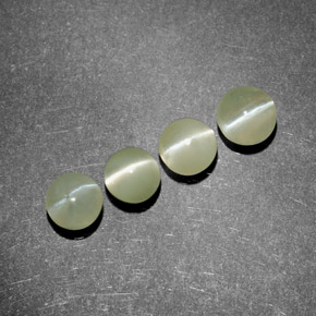 캐럿 천연 그린 Chrysoberyl Cat's Eye 보석, 투명한, 4.34 mm, 투명/반투명