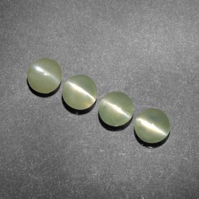 캐럿 천연 그린 Chrysoberyl Cat's Eye 보석, 투명한, 4.13 mm, 투명/반투명