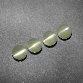 캐럿 천연 그린 Chrysoberyl Cat's Eye 보석, 투명한, 4.13 mm, 투명/반투명