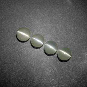 캐럿 천연 그린 Chrysoberyl Cat's Eye 보석, 투명한, 3.94 mm, 투명/반투명
