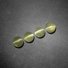 캐럿 천연 노란빛 그린 Chrysoberyl Cat's Eye 보석, 투명한, 3.93 mm, 투명/반투명