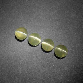 캐럿 천연 노란빛 그린 Chrysoberyl Cat's Eye 보석, 투명한, 3.93 mm, 투명/반투명