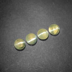 캐럿 천연 노란빛 그린 Chrysoberyl Cat's Eye 보석, 투명한, 4.04 mm, 투명/반투명