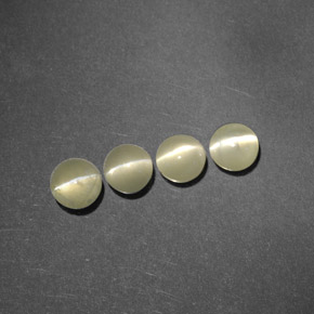 캐럿 천연 골든 그린 Chrysoberyl Cat's Eye 보석, 투명한, 3.96 mm, 투명/반투명
