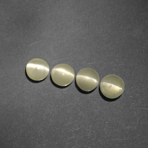 캐럿 천연 골든 그린 Chrysoberyl Cat's Eye 보석, 투명한, 3.96 mm, 투명/반투명
