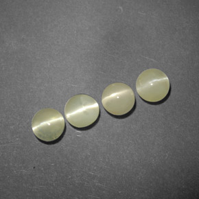 캐럿 천연 골든 그린 Chrysoberyl Cat's Eye 보석, 투명한, 4.27 mm, 투명/반투명
