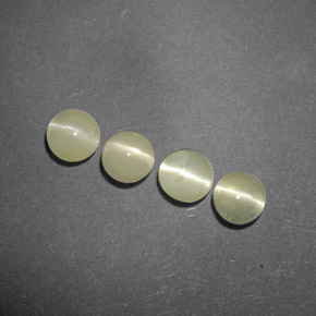 캐럿 천연 골든 그린 Chrysoberyl Cat's Eye 보석, 투명한, 4.27 mm, 투명/반투명