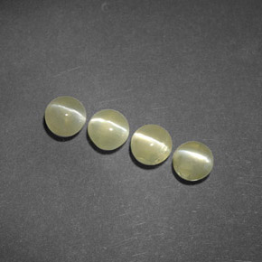 캐럿 천연 골든 그린 Chrysoberyl Cat's Eye 보석, 투명한, 4.04 mm, 투명/반투명