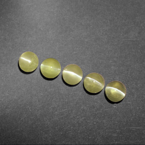 캐럿 천연 골든 그린 Chrysoberyl Cat's Eye 보석, 투명한, 3.93 mm, 투명/반투명