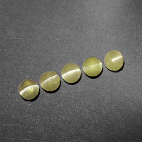캐럿 천연 골든 그린 Chrysoberyl Cat's Eye 보석, 투명한, 3.93 mm, 투명/반투명