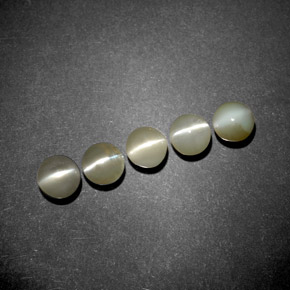 캐럿 천연 골든 그린 Chrysoberyl Cat's Eye 보석, 투명한, 4.04 mm, 투명/반투명