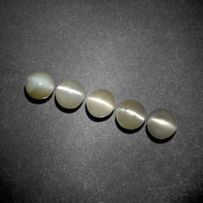 캐럿 천연 골든 그린 Chrysoberyl Cat's Eye 보석, 투명한, 4.04 mm, 투명/반투명