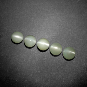캐럿 천연 골든 그린 Chrysoberyl Cat's Eye 보석, 투명한, 3.97 mm, 투명/반투명
