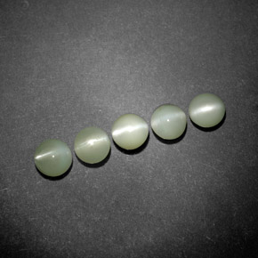 캐럿 천연 골든 그린 Chrysoberyl Cat's Eye 보석, 투명한, 3.97 mm, 투명/반투명