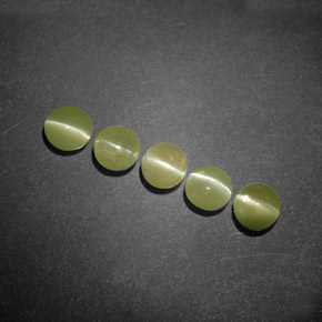 캐럿 천연 골든 그린 Chrysoberyl Cat's Eye 보석, 투명한, 4.03 mm, 투명/반투명