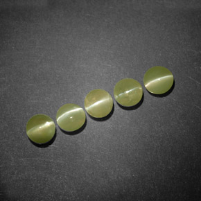 캐럿 천연 골든 그린 Chrysoberyl Cat's Eye 보석, 투명한, 4.03 mm, 투명/반투명