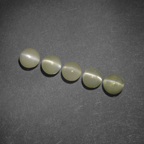 캐럿 천연 골든 그린 Chrysoberyl Cat's Eye 보석, 투명한, 3.90 mm, 투명/반투명