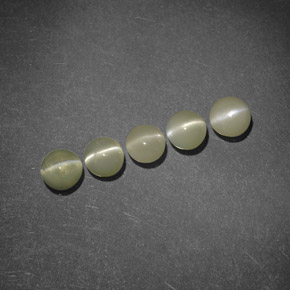 캐럿 천연 골든 그린 Chrysoberyl Cat's Eye 보석, 투명한, 3.90 mm, 투명/반투명