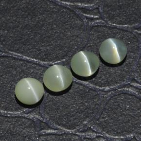 1.65캐럿 천연 골든 그린 Chrysoberyl Cat's Eye 보석, 라운드 컷, 4.01 mm, 투명한