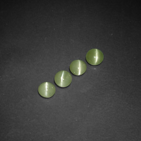 캐럿 천연 노란빛 그린 Chrysoberyl Cat's Eye 보석, 투명한, 3.82 mm, 투명/반투명